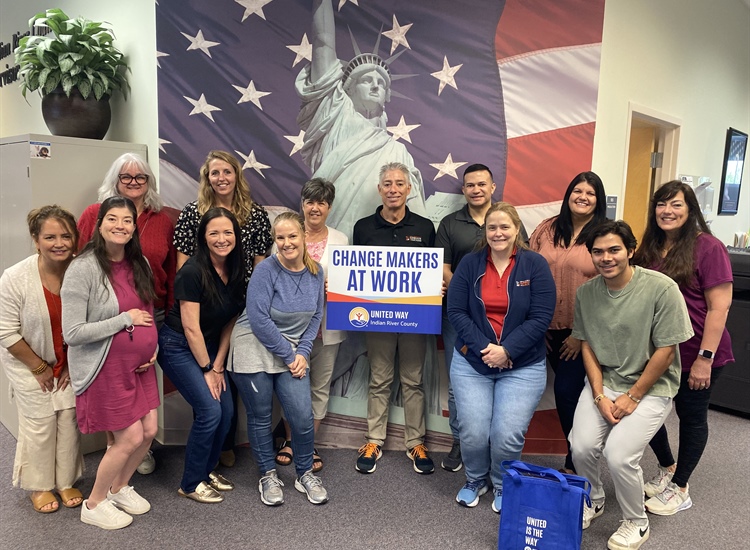 An Image of Elections Office and United Way staff